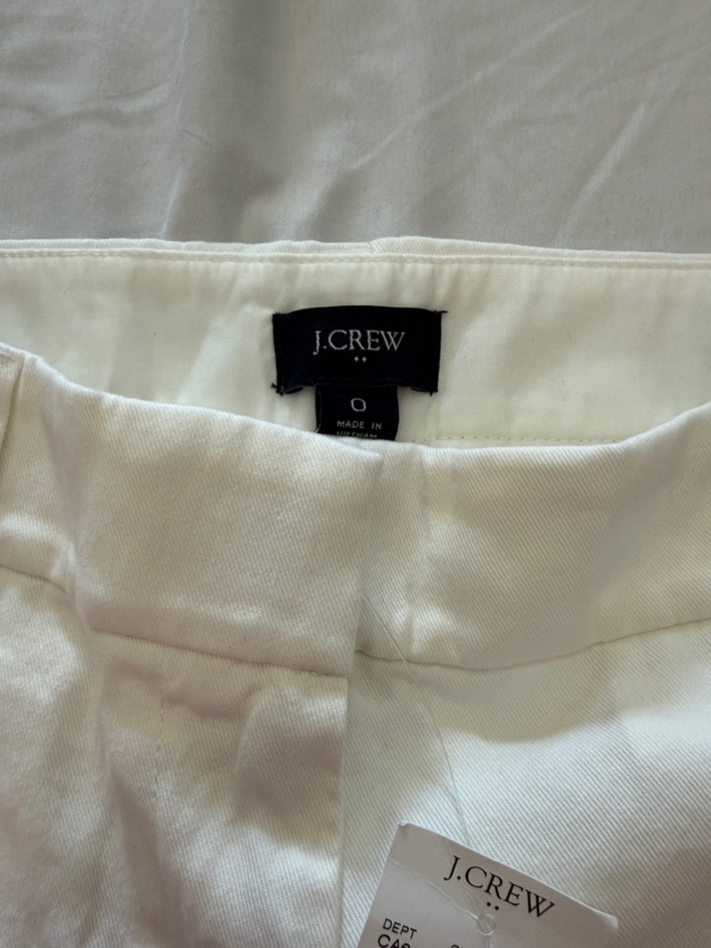 J. Crew White High-Waist Cotton Shorts - Picture 2 of 3